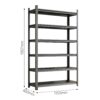 Garage Storage Rack, 6 Story Shelves, Adjustable Partition Storage Unit, Supermarket, Home, Basement Storage Rack - Black - Image 9
