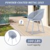 2 Piece Durable Single Chair With Mesh Hollow Out Design - Light Gray - Image 14