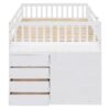 Full Over Full Bunk Bed With Storage And Shelves And Elegant Durable Design - White - Image 8