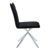 Dining Chair, Side, Upholstered For Dining Room, Contemporary Comfortable Seating (Set of 2) - Black - Image 5