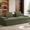 Nimbus - Oversized Full Foam 4 Seater Couch For Living Room Upholstered In Soft Corduroy, Wide Armrests - Green - Image 3