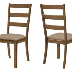 Dining Chair, Side, Upholstered For Dining Room, Transitional (Set of 2) - Beige