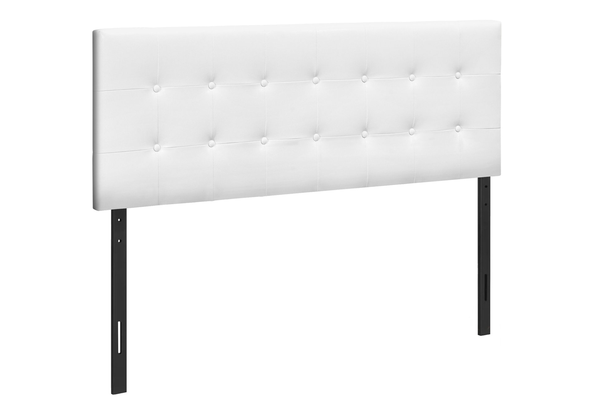 Queen Size Headboard Only Upholstered Leather Look - White - Image 2