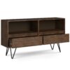 Chase - Low Bookcase - Rustic Natural Aged Brown - Image 2