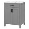 Bathroom Vanity Combo With Sink, Space Saving Design - Gray - Image 13