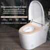 Smart 1 Piece Bidet Toilet With Warm Air Dryer Heated Seat LED Night Light Auto Open / Close - White - Image 6