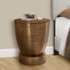 Drum Accent Side Table, Contemporary And Modern - Copper - Image 7