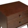 Mid-Century Modern Double Drawer Nightstand - Walnut - Image 3