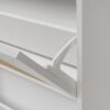 2 Door Shoe Rack, Rattan, Double Layer, Suitable For Living Room, Hallway - White - Image 16