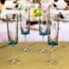 Halo - Oval Acrylic Champagne Flutes (Set of 4), Unbreakable Mimosa Glasses - Blue - Image 5