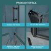 Fold Frameless Shower Door With Tempered Glass - Matte Black - Image 10