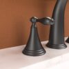 2 Handle Widespread Bathroom Faucet With Pop Up Drain And Water Supply Lines - Matte Black - Image 6