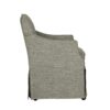 London - Upholstered Skirted Dining Arm Chair With Hidden Casters - Gray - Image 4