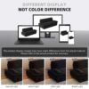 Queen Pull Out Sofa Bed, 3 In 1 Convertible Sleeper Sofa Multifunctional Velvet Loveseat Bed - Black - Image 15