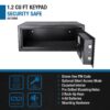 1 2 Cu Ft Digital Keypad Security Safe - Black - Image 9
