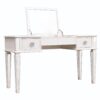 Elegant Mirrored Vanity Desk Set With Drawers And Flip Up Mirror, Silver Finish, Glass And Wood - White - Image 6