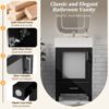 Bathroom Vanity With Sink And Ample Storage - Black - Image 6