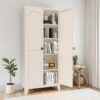 2 Shapely Doors Cabinet With Lock, Metal Storage Cabinet With Doors And Adjustable Shelves, For Bedroom, Living Room, Kitchen - Beige - Image 2