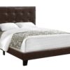 Full Size Bed, Upholstered, Transitional - Brown - Image 6