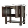 36" Modern Bathroom Vanity With Rectangle Ceramic Sink, Bathroom Cabinet And 45 Degrees Free Handle Design Soft Closing Doors, 1 Open Shelf At The Bottom - Dark Brown - Image 3