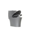 Ceramic 1 Piece Toilet With Tornado Flush And Soft Closing Seat - Light Gray - Image 15