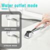 Smart LED Bathroom Faucet, Digital Temperature Display, Pull Down Sprayer - Chrome - Image 4