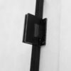 Frameless Pivot Shower Door With Pattern Glass, Open Entry Design - Matte Black - Image 7