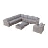 7 Person Patio Seating Group With Cushions - Gray - Image 5