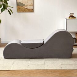 Solace - Chaise Lounge Chair Relaxation, Ergonomic Design With Soft Yet Firm High Density Foam Core, Removable Machinewashable Cover - Gray