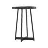 Ranlo - Round Accent Table With Geometric Legs - Black - Image 8