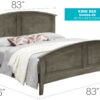 King Bed With Versatile Design Stylish - Gray - Image 2