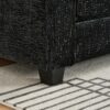 L Shaped Sectional Sofa With Movable Ottoman, 99'' Upholstered 4 Seats Couch - Black - Image 14