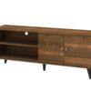 Amidon - TV Stand For TV's Up To 63", With 2 Storage Shelves & 1 Cabinet, Modern Entertainment Centre For TV In Living Room - Brown - Image 4