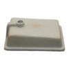 Vertical Undermount Bathroom Sink With Overflow - White - Image 8