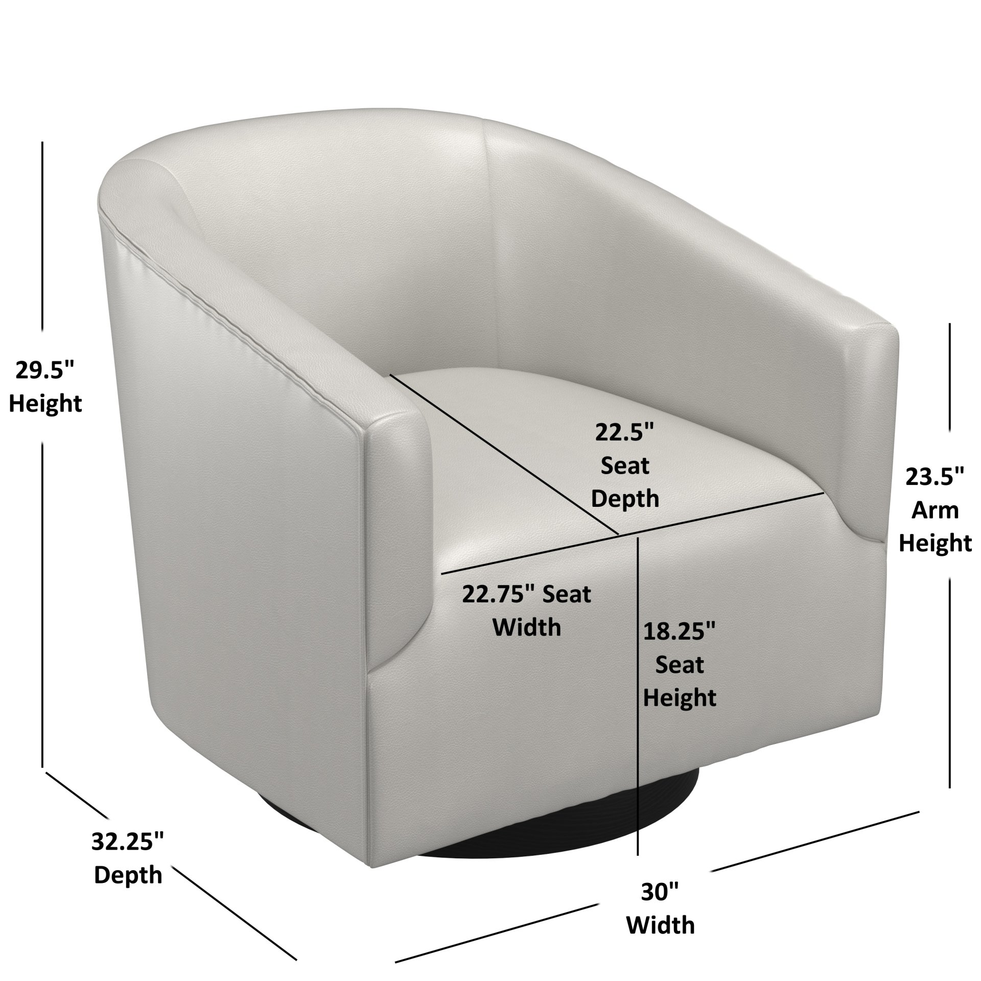 Garland - Swivel Chair And Upholstery - Gray - Image 3