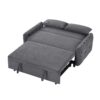 Pull Out Sofa Bed Convertible Couch 2 Seat Loveseat Sofa Modern Sleeper Sofa With 2 Throw Pillows And USB Ports For Living Room - Dark Gray - Image 24