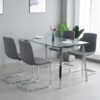 Modern Simple Light Luxury Dining Chair (Set of 4) - Dark Gray - Image 9