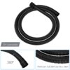 12" Ceiling Mount Shower System With Waterfall Tub Spout And Rough In Valve - Matte Black - Image 8