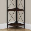 Bookshelf, Bookcase, Etagere, Corner, 4 Tier, Office, Contemporary & Modern - Espresso - Image 8