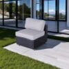 Minnesota - Armless Patio Chairs (Set of 2) - Gray - Image 2