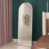 Arched Floor Mounted Full Length Mirror For Bathroom And Bedroom - Black - Image 2