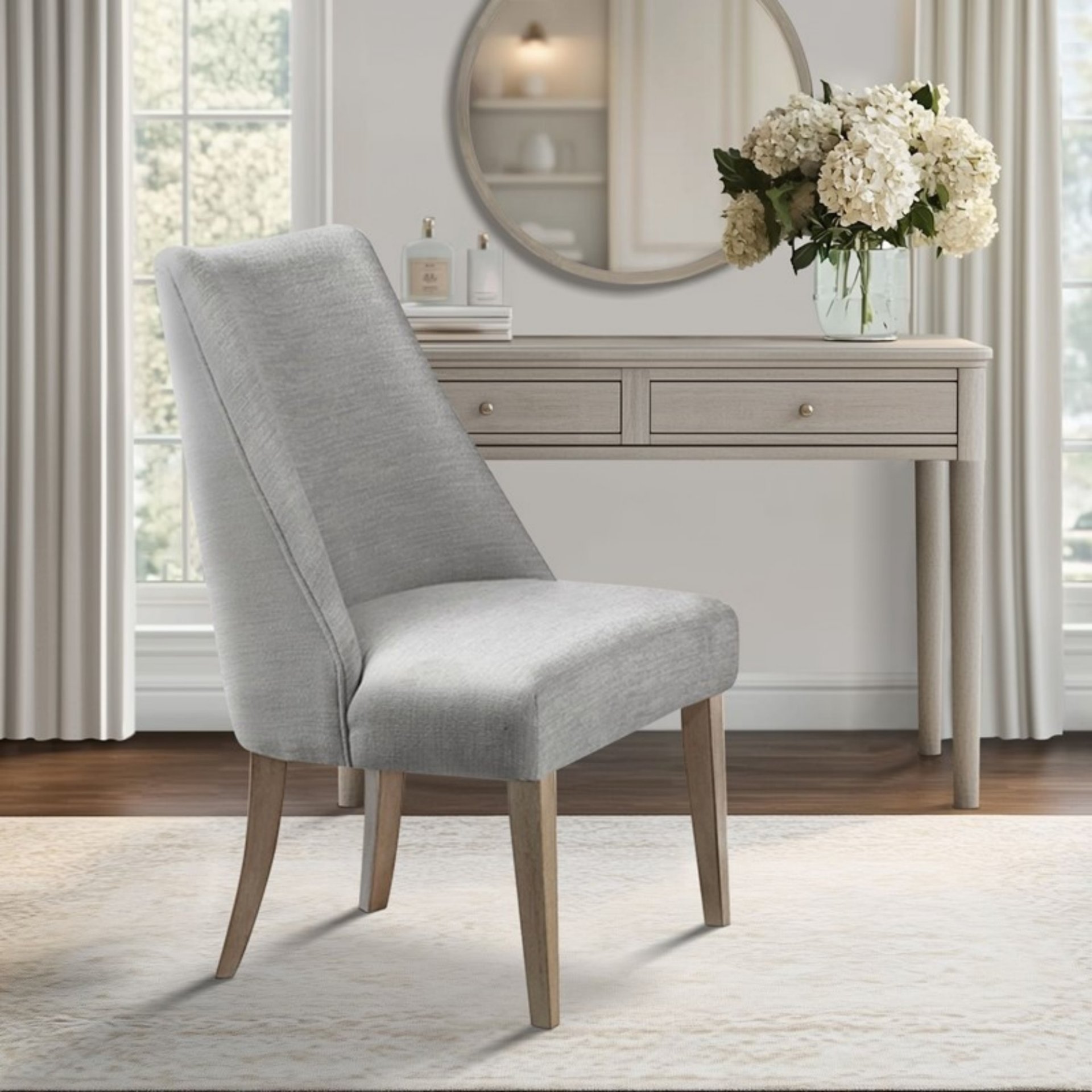 Winfield - Upholstered Dining Chair (Set of 2) - Light Gray - Image 9