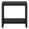 Accent Side Table, Narrow, Small, 2 Tier, Contemporary & Modern - Black - Image 4