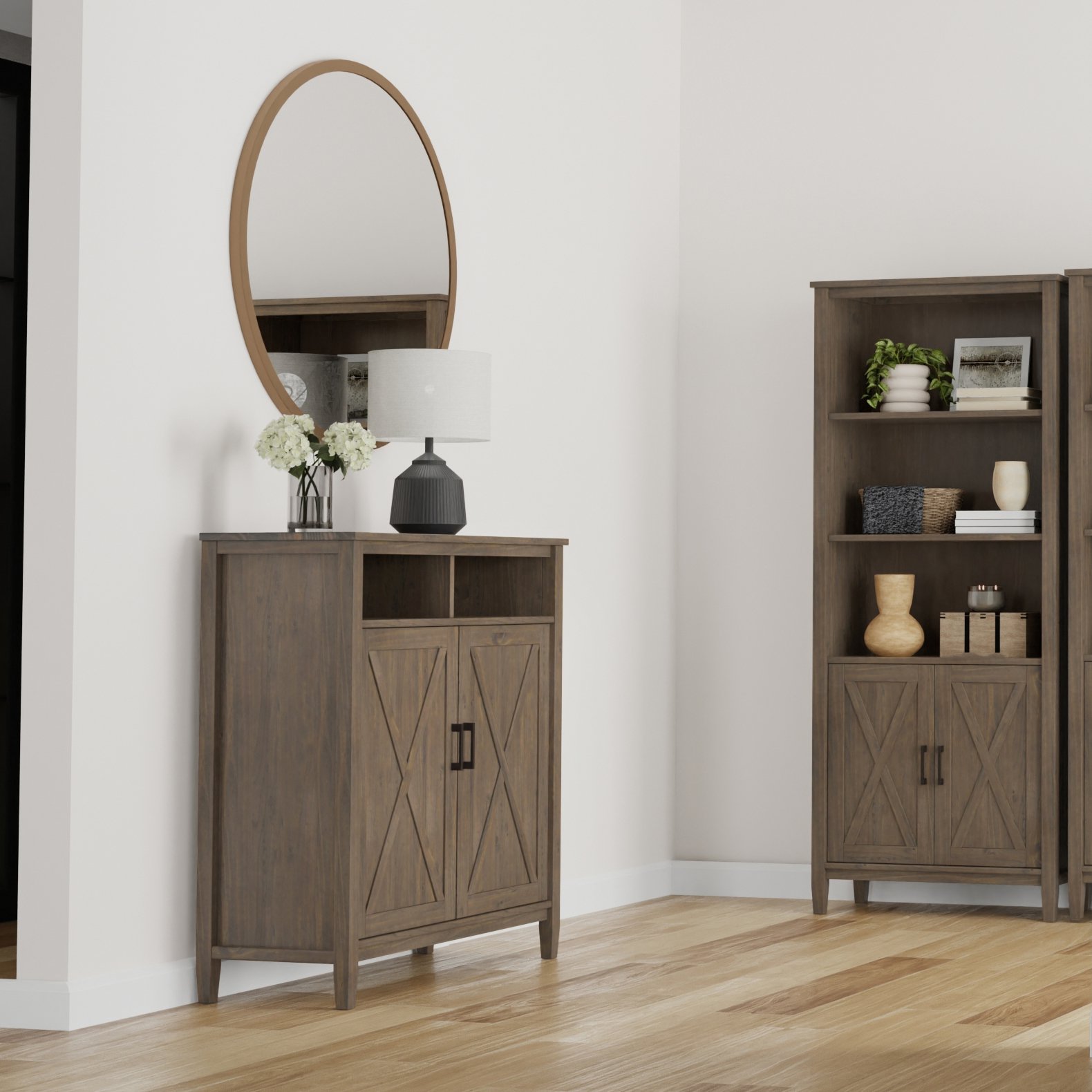 Ela - Medium Storage Cabinet - Smoky Brown - Image 11