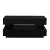 Lift Top Coffee Table With 2 Drawers, Multi Functional Lift Top Coffee Table With High Gloss Finish For Living Room - Black - Image 6
