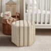Ellen - Accent Ottoman Printed Stripe - Natural - Image 2