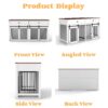 Large Dog Crate, Water Resistant Indoor Pets Furniture Double Dog Crates - Brown White - Image 8