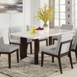 Edwyn - Marble Top Dining Table - Natural