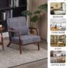 Accent Chair With Pillow - Antique Dark Gray - Image 7