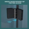 Fold Frameless Shower Door With Tempered Glass - Matte Black - Image 9